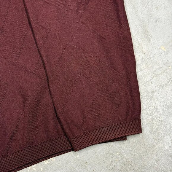Emporio Armani Knit Sweater Crewneck Red Lightweight Cotton Large - Picture 3 of 9